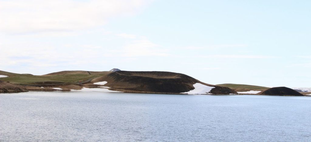 Pseudokrater bij het meer van Myvatn