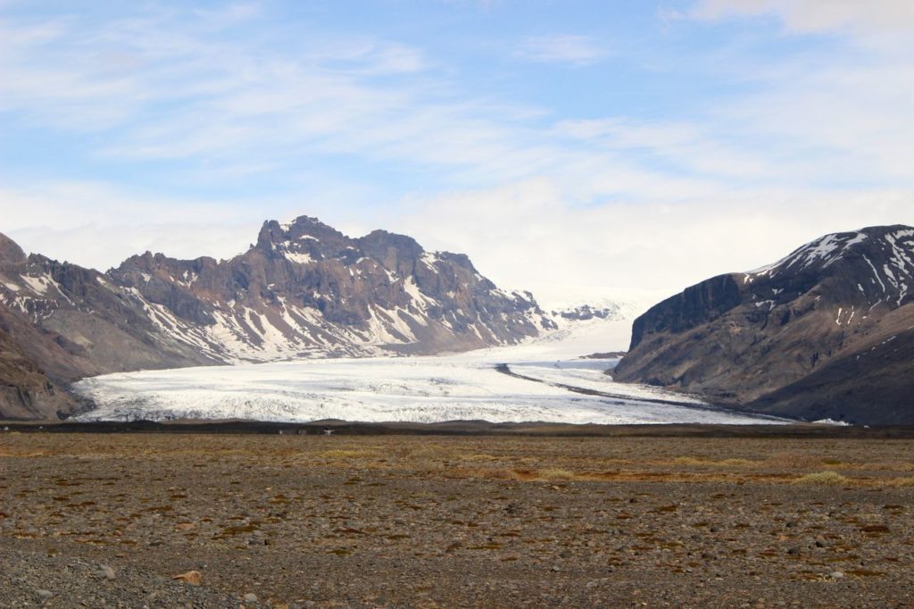 De uitlopers van de Vatnajökull
